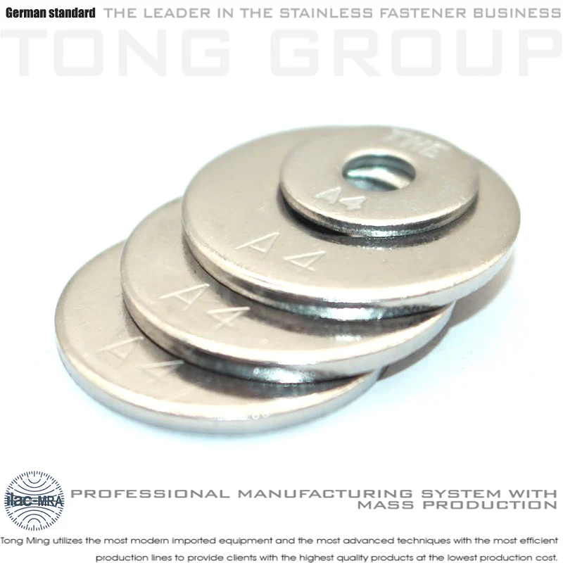 304/316 غسالات كبيرة من الفولاذ المقاوم للصدأ DIN9021 غسالات مسطحة معدنية A2A4 ميسون غسالات مسطحة حجم M18M20M22M24M27M30 #5