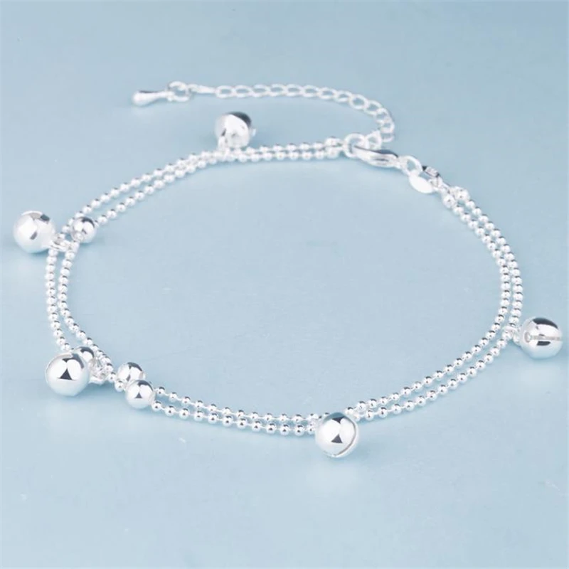 KOFSAC-Bracelets de cheville en argent regardé 925 pour femmes, petits bracelets de cheville Havana exquis, JOBracelets, sandale pieds nus, bijoux de pied de plage, nouveau