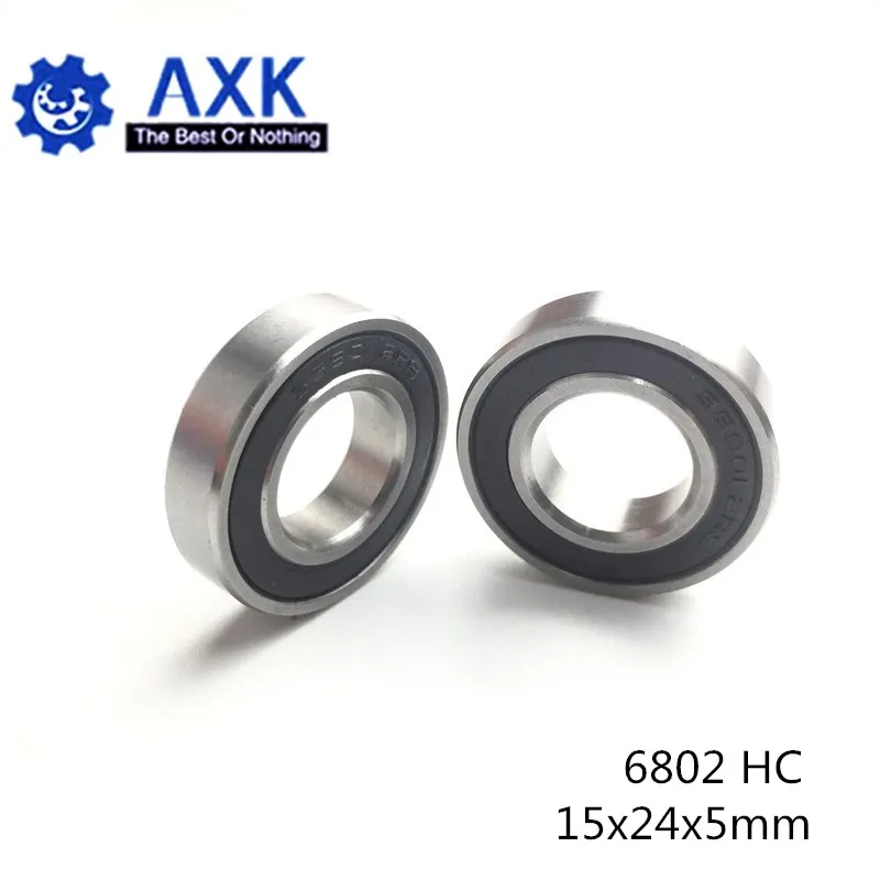 6802 Hybrid Ceramic Bearing 15x24x5 mm ABEC-1 ( 1 PC ) Bicycle Bottom Brackets & Spares 6802RS Si3N4 Ball Bearings