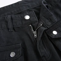 E-girl Gothic Black Cargo Pants Capri Women Low Waist Jeans Long Trousers Y2K Grunge Vintage Hip Hop Punk Harajuku Streetwear - Image 6
