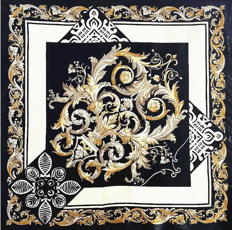 

Новинка 2020, 90*90 см, роскошные брендовые женские шелковые шарфы, клетчатые квадратные шарфы с лошадью, весенне-летние шали для женщин