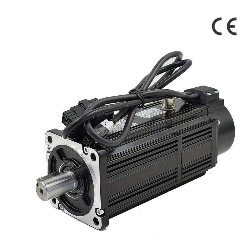 new series servo 4300W 27NM, 1500rpm AC servo motor driver with brake and cables system 380V 4.3KW servo kit for  CNC