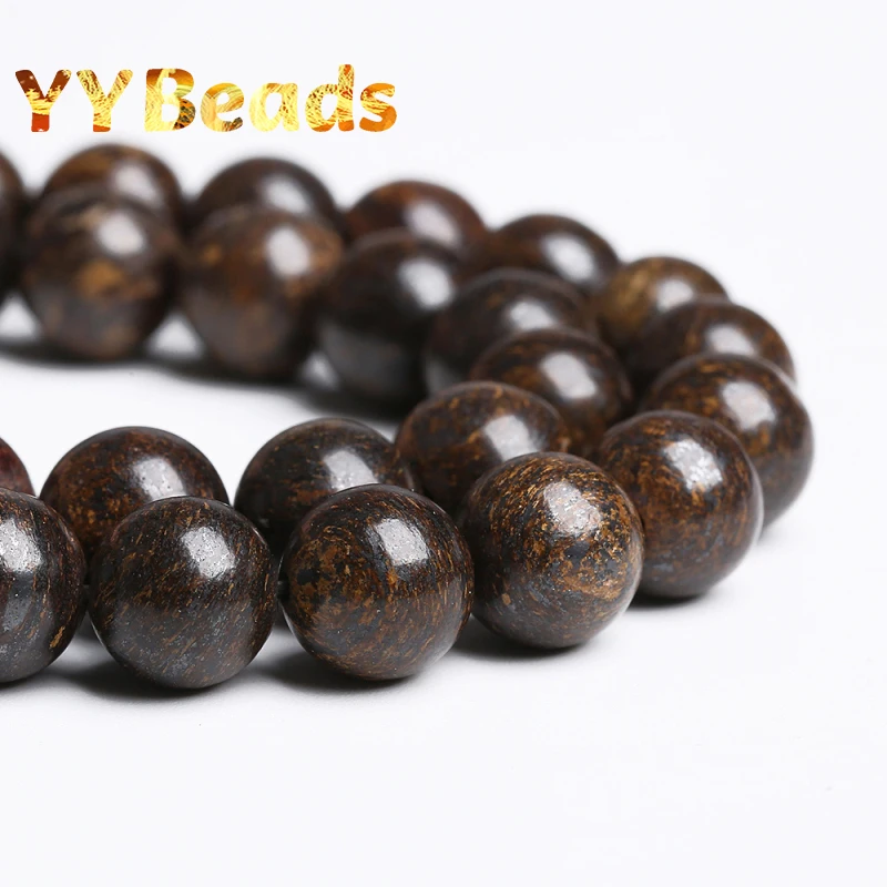 Natural Dark Brown Bronzite Stone Beads Round Loose Charm Beads For Jewelry Making DIY Bracelets Women Necklaces 4 6 8 10 12mm