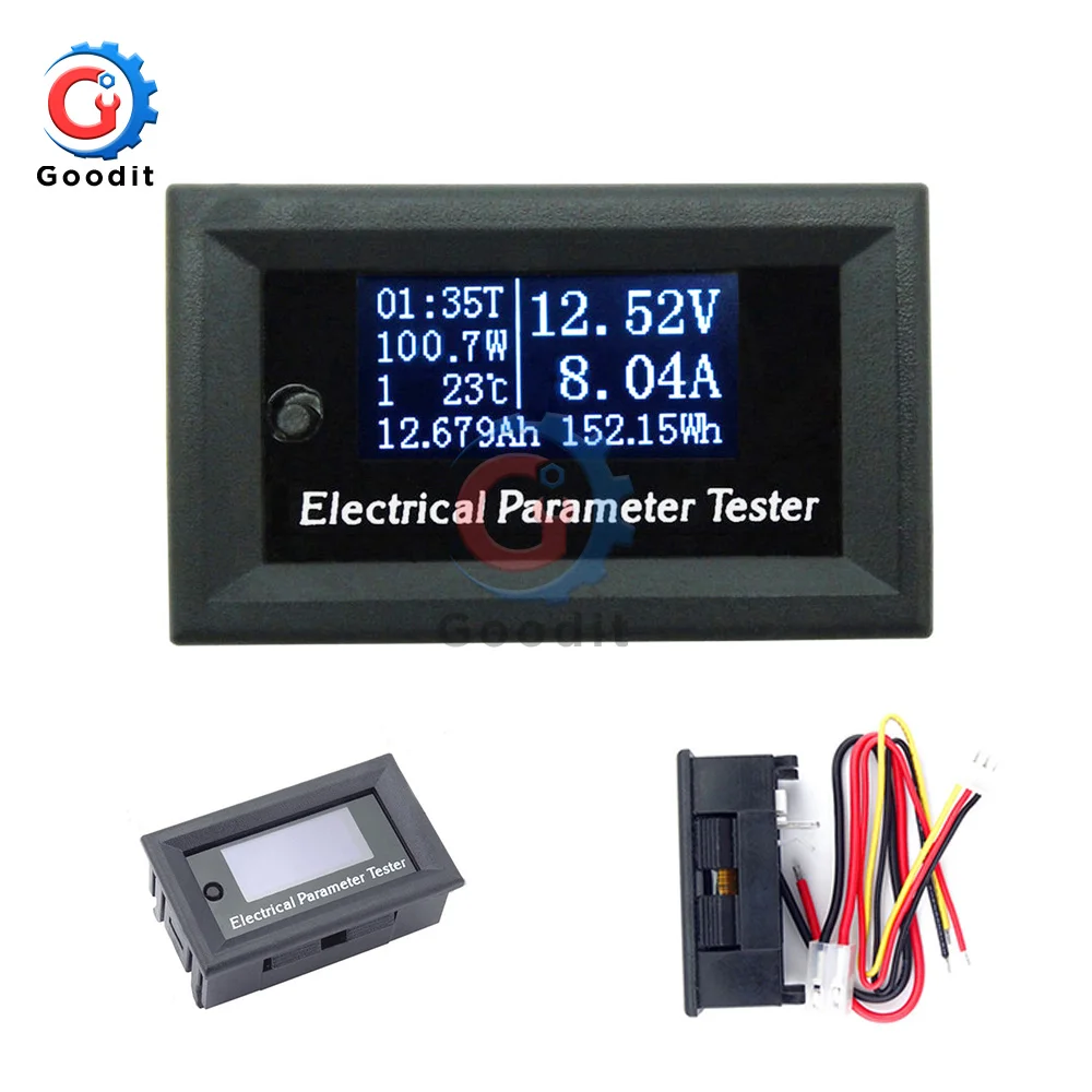 OLED 100 V/10A DC Voltmeter monitor tester Huidige Meter Charger voltage ampèremeter accu voeding capaciteit detectie