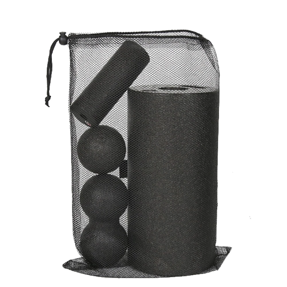 4pcs Yoga Massage Roller & Fitness Ball Foam Roller Set For Back Pain Self-Myofascial  Pilates Muscle Release Exercises