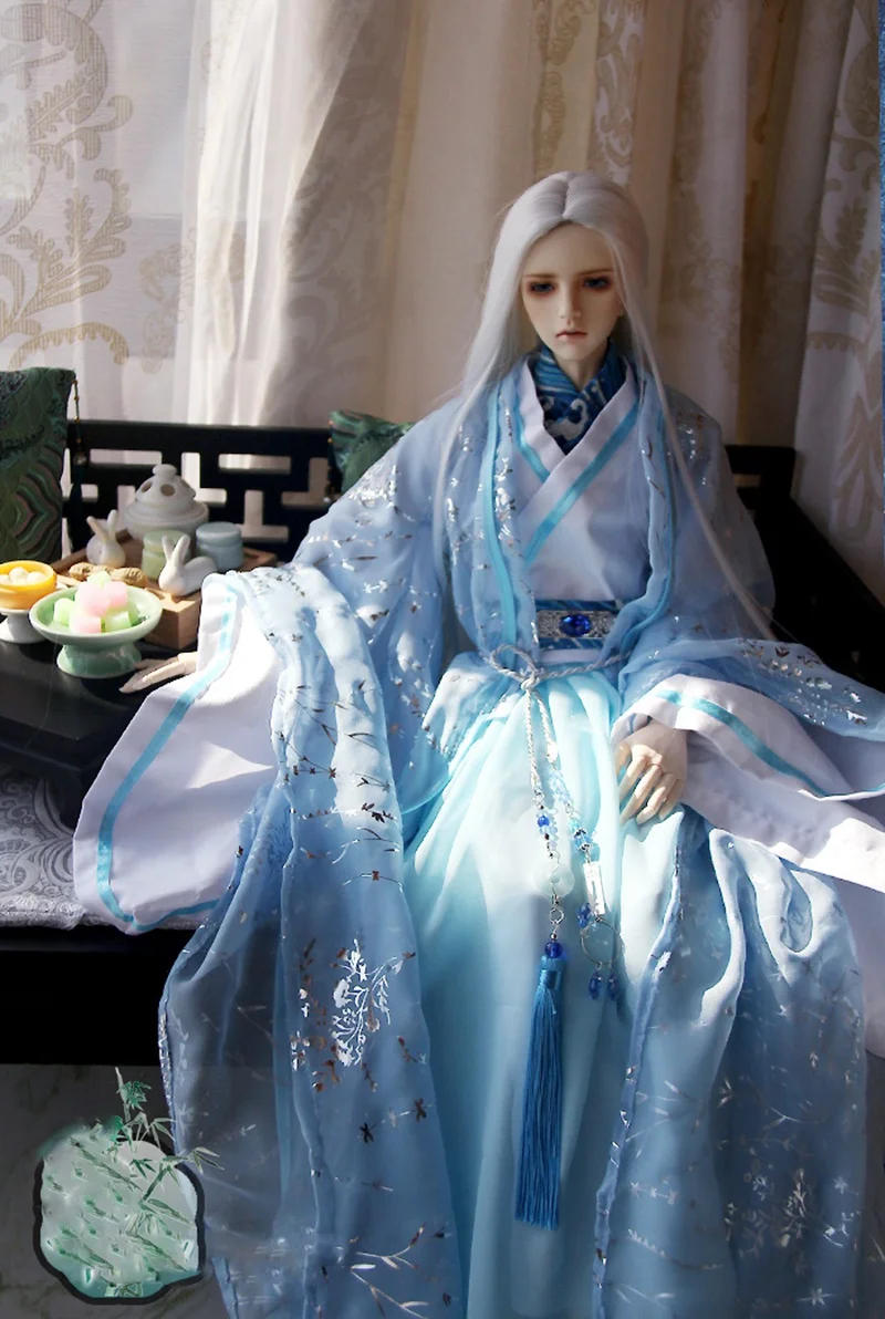 1/4 1/3 BJD Clothes Accessories Chinese Ancient Costume Hanfu Dress Warrior Outfit For BJD/SD ID72 Strong Uncle 80cm Doll A0699