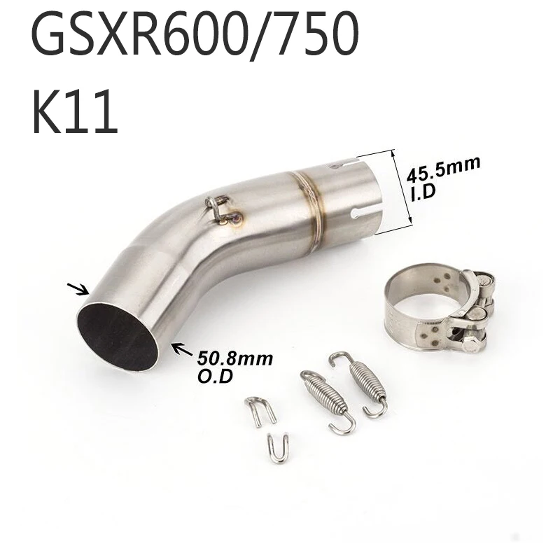 Motorcycle Exhaust Muffler Middle Link Pipe Tube For Suzuki GSXR 600 750 GSXR600 GSXR750 K6 K7 K8 GSR750 GSXR1000 K5 2016 L11