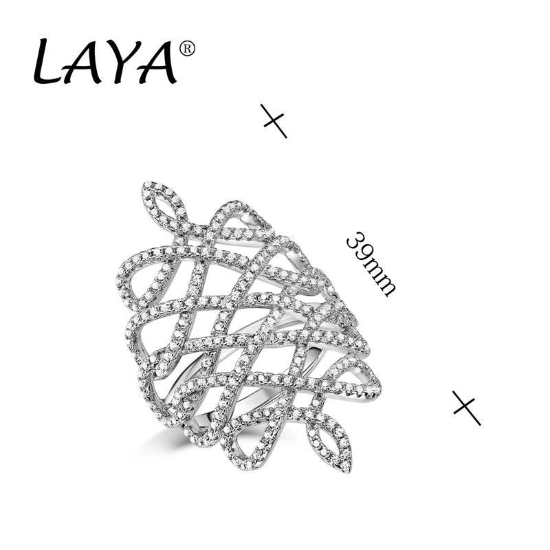 925 Sterling Silver Fashion New Style High Quality Zircon Multi-Line Irregular Design  Ring For Women\'s Wedding Luxury Jewelry