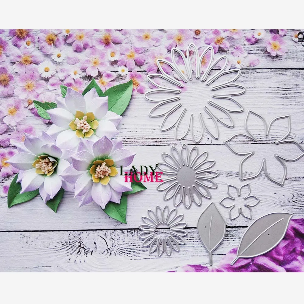 Sun Flowers Scrapbooking Dies Metal Embossed Knife Template Stencils for DIY Paper Album Photo Cards Making Dies Cut Die 2020