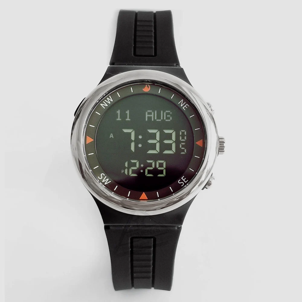 Muslim Qibla Watch with Azan Alarm for All Prayers Islamic AL Harameen Fajr Time Wrist Clock