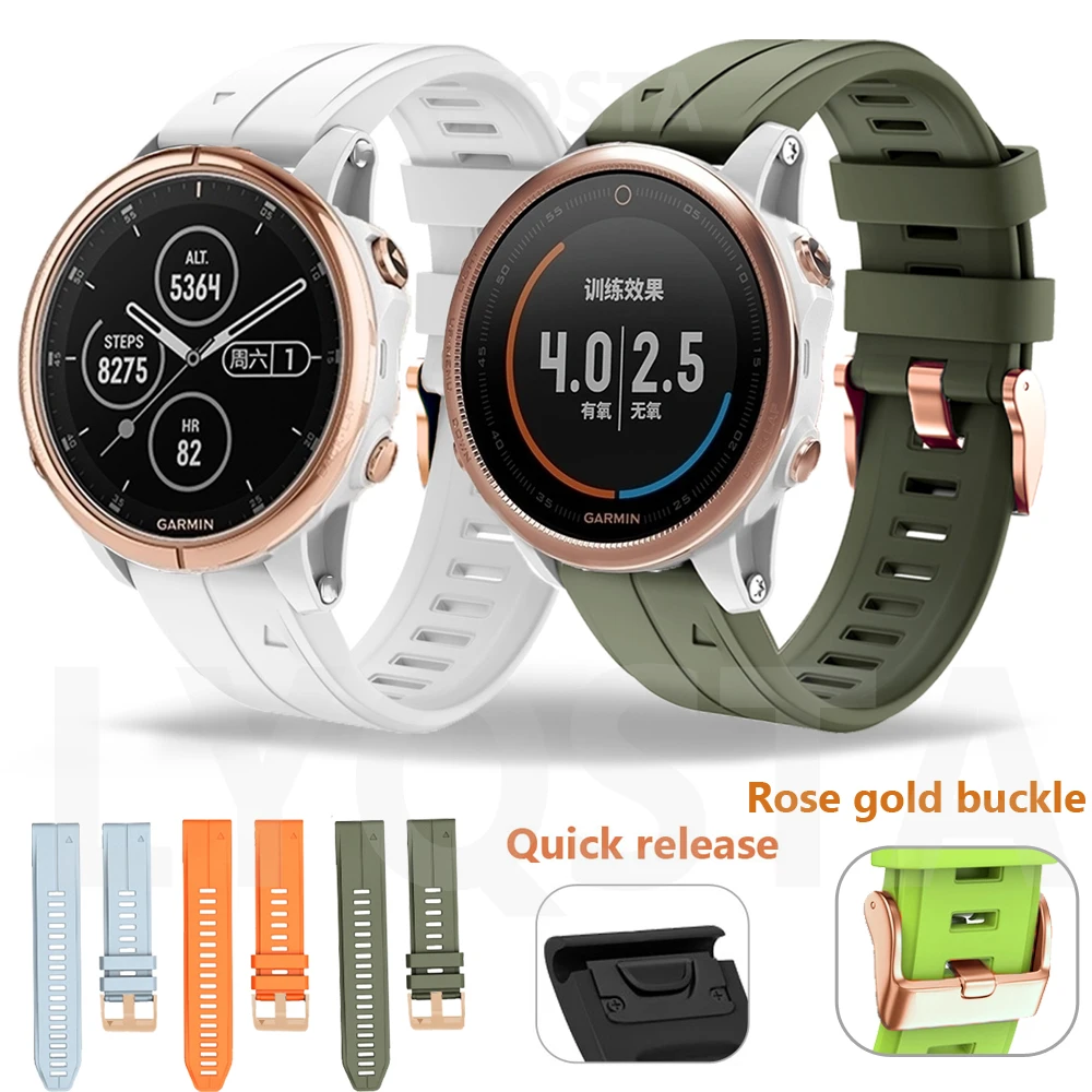 Ремешок силиконовый для смарт-часов, браслет для Garmin Fenix 6S 6S Pro 5S 5SPlus Bluetooth Mk2S D2 Delta, 20 мм