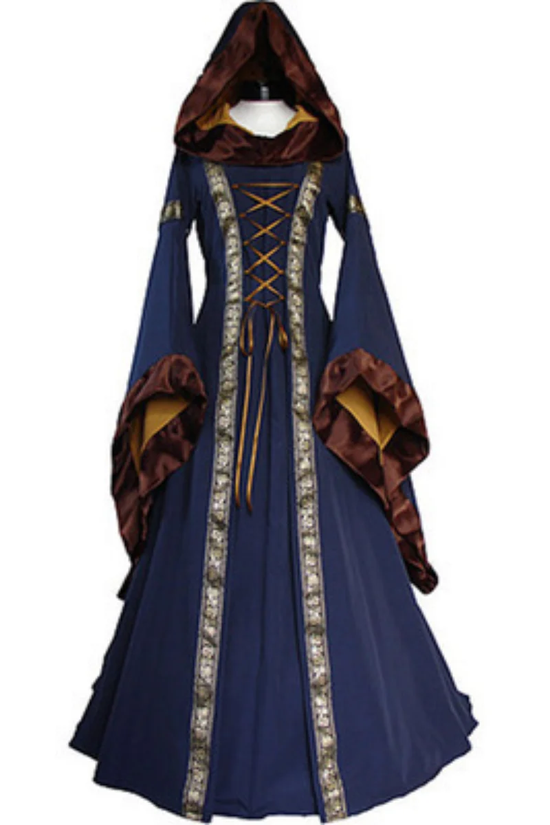 

Medieval Cosplay Costumes for Women Halloween Carnival Middle Ages Stage Performance Gothic Retro Court Victoria Dress vampire