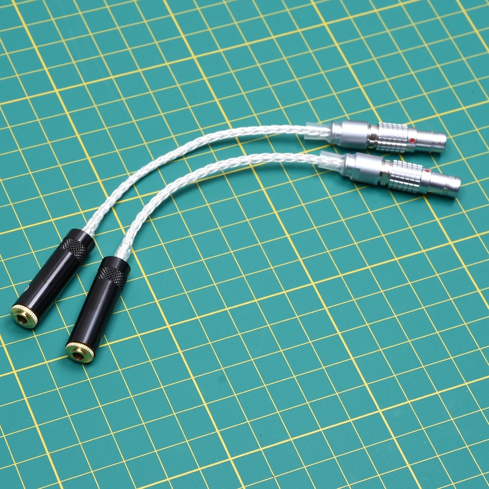 Podwójny 2pin od blokady do 3.5mm żeński Adapter Audio posrebrzany kabel dla ogniskowej Ultra utopii