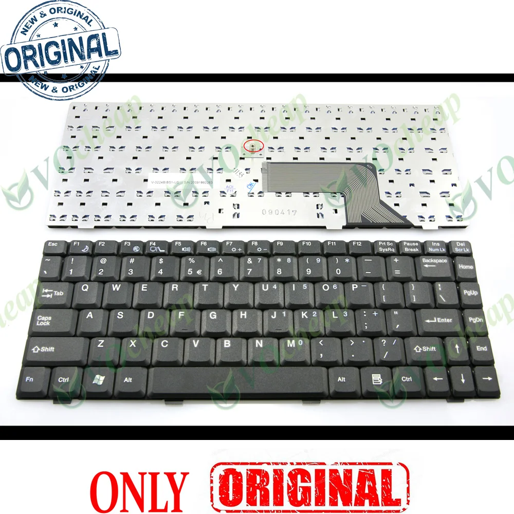 New Notebook Laptop Keyboard for Teclado Notebook Cce Nch Ncl Ncv C5h6 C1h4 C2h4 D5h8, ECS L41 Black US version - V-0224BIBS1-US