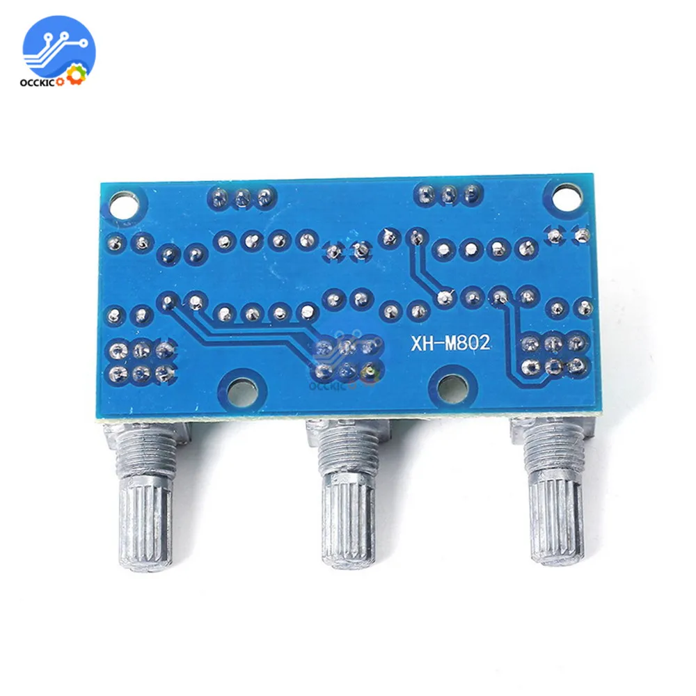 Scheda amplificatore XH-M802 alta e bassa tensione scheda tono controllo Volume Subwoofer regolazione PCB amplificatore