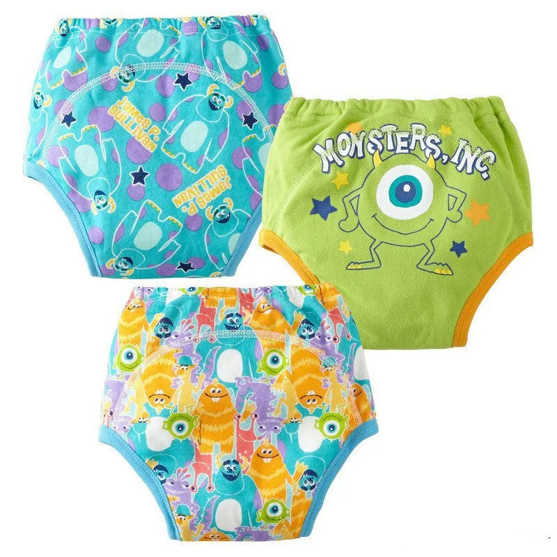 3 Pieces/Batch Disney 1-3 Years Old Children Underwear Newborn Boys and Girls Cotton Cartoon Training Pants