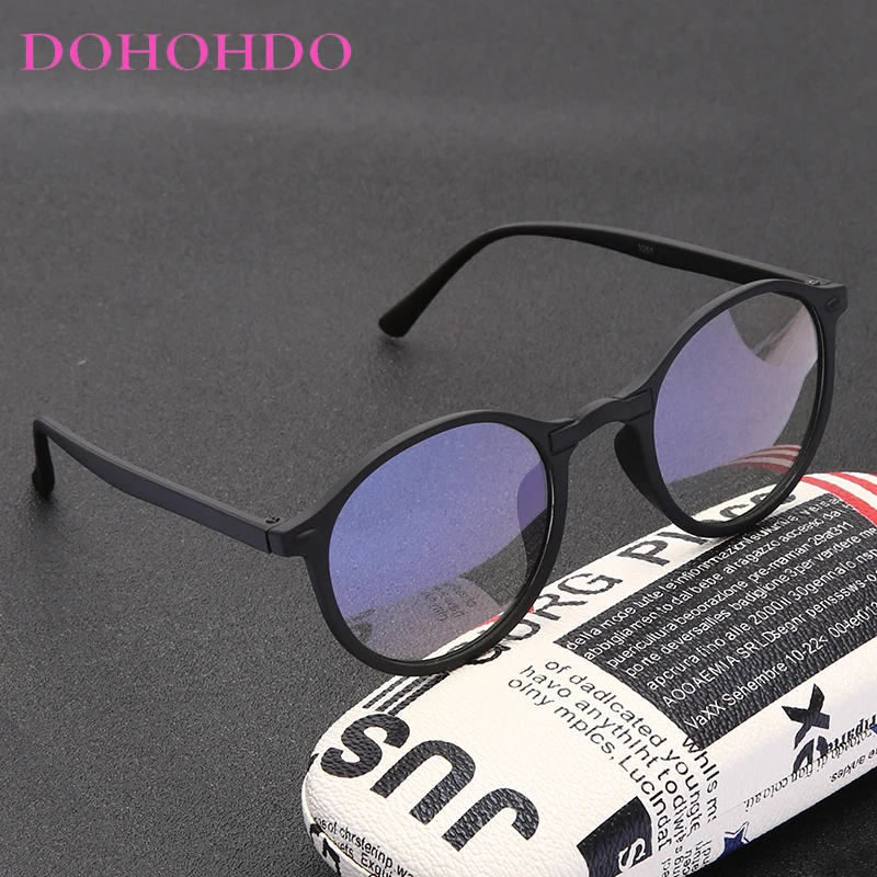 

DOHOHDO New Blue Light Blocking Glasses Women Men Round Computer Transparent Glasses Optical Frame Eyeware Spectacles Eyeglasses