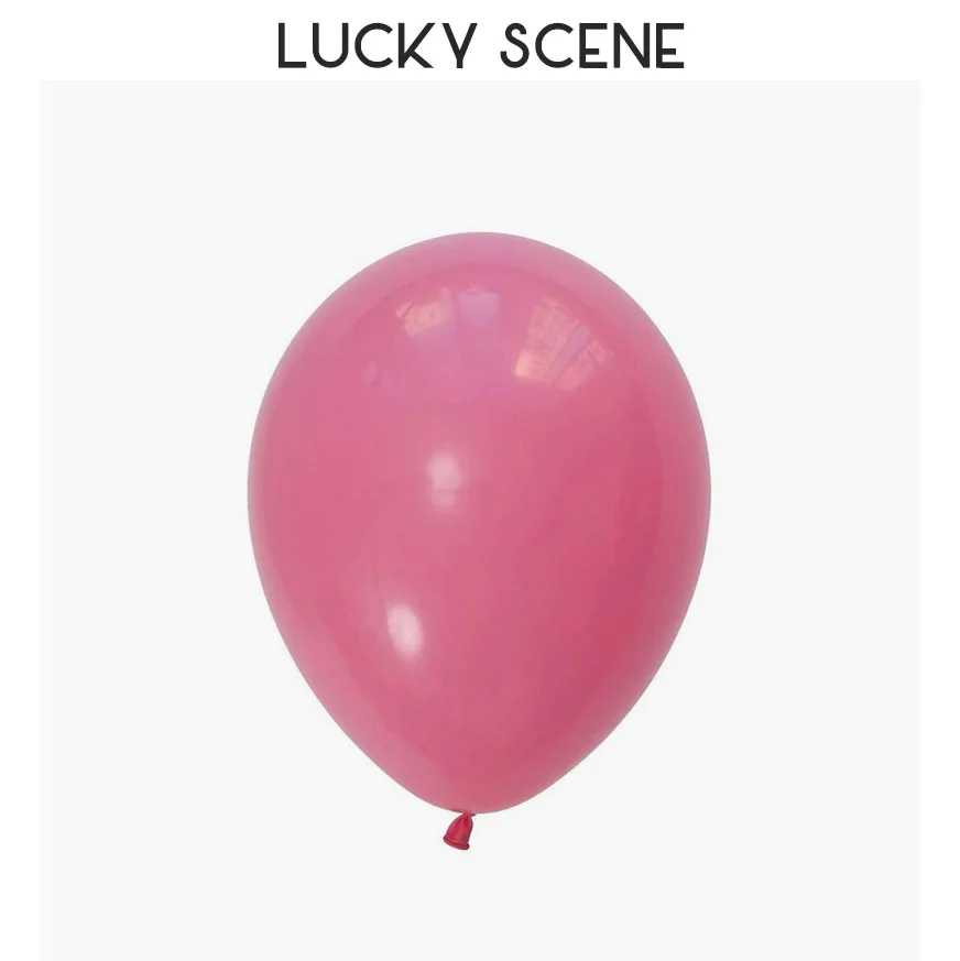 15Pcs 10“  Solid Color Monochrome Birthday Balloon Kids Party Accessories Bright Colorful Thick Latex Balloon S00078