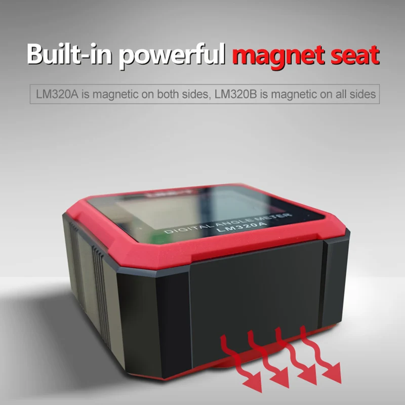 UNI-T LM320A LM320B Angle Meter Magnetic Inclinometer Digital Protractor Angle Finder Bevel Box Angle Measurement Tool