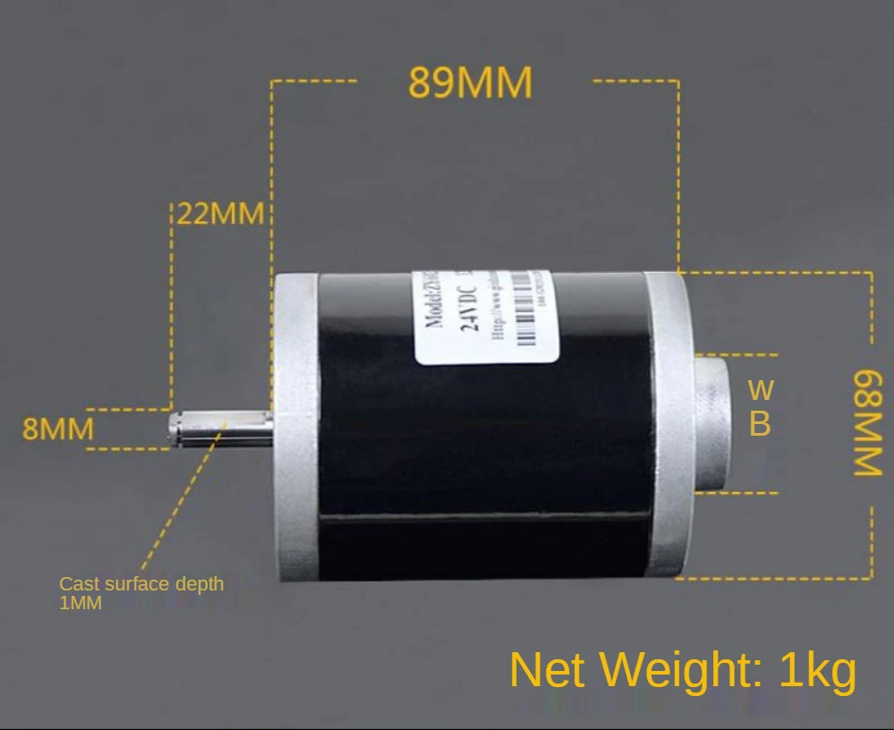 12V/24V DC Motor 120W/150W High Torque Low Noise Double Ball Bearing Beads Lathe Motor