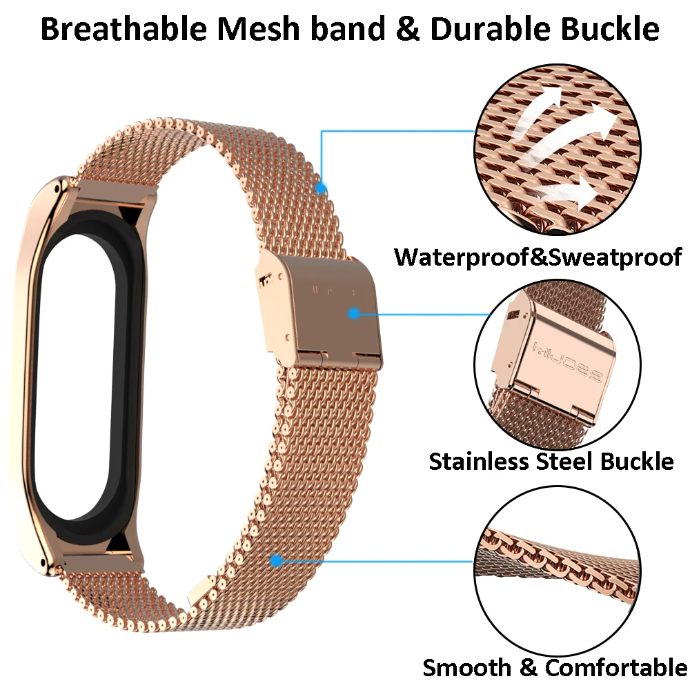 Per Xiaomi Mi Band 6 5 4 3 cinturino cinturino da polso in metallo cinturino NFC versione globale accessori di ricambio cinturino