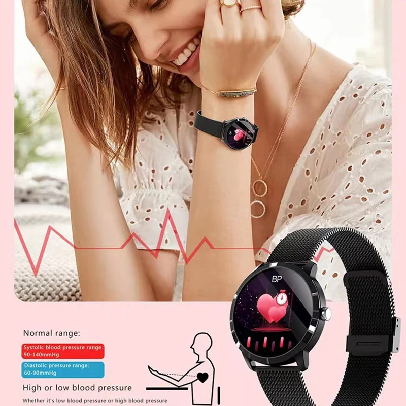 Reloj inteligente deportivo para mujer, smartwatch resistente al agua con control del ritmo cardíaco y música, para Xiaomi, Huawei e Ios, 2022
