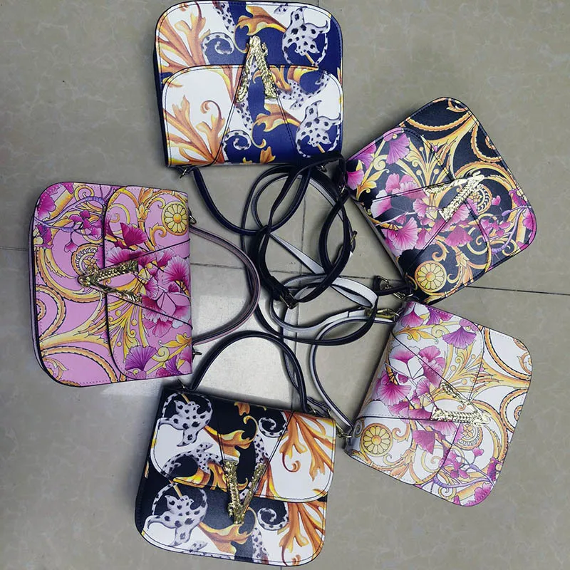 VM FASHION KISS Printed Small Square Bag Crossbody Bag Flower Handbags Women Bags Luxury Handbags Women Designer Bags 2021 New