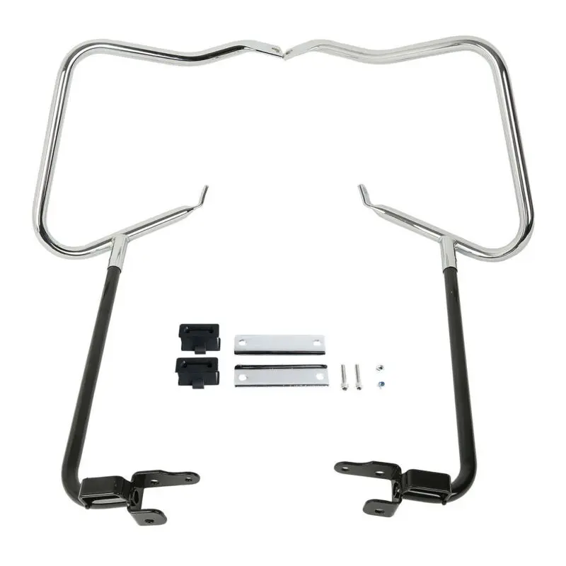 Motorcycle Saddle Bag Saddlebag Bracket Guard Bar For Harley Touring CVO Road King FLHR Street Glide FLHX 2014-2024