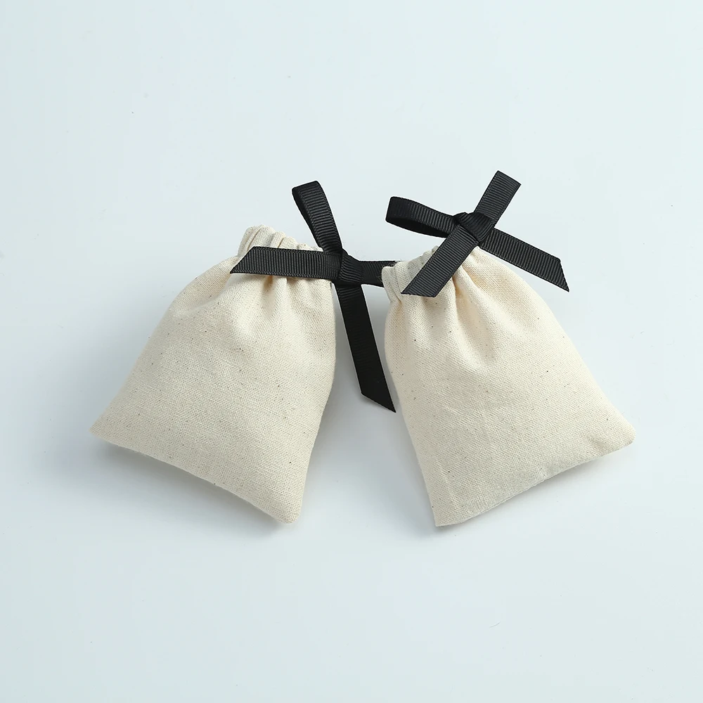 10 Stück Baumwoll-Musselin-Schmuck-Geschenkbeutel, Sackleinen-Verpackungsbeutel, Organizer, Hochzeit, Weihnachten, Party, Süßigkeiten, Geschenk, Mariage, Jutesack – Detail 14