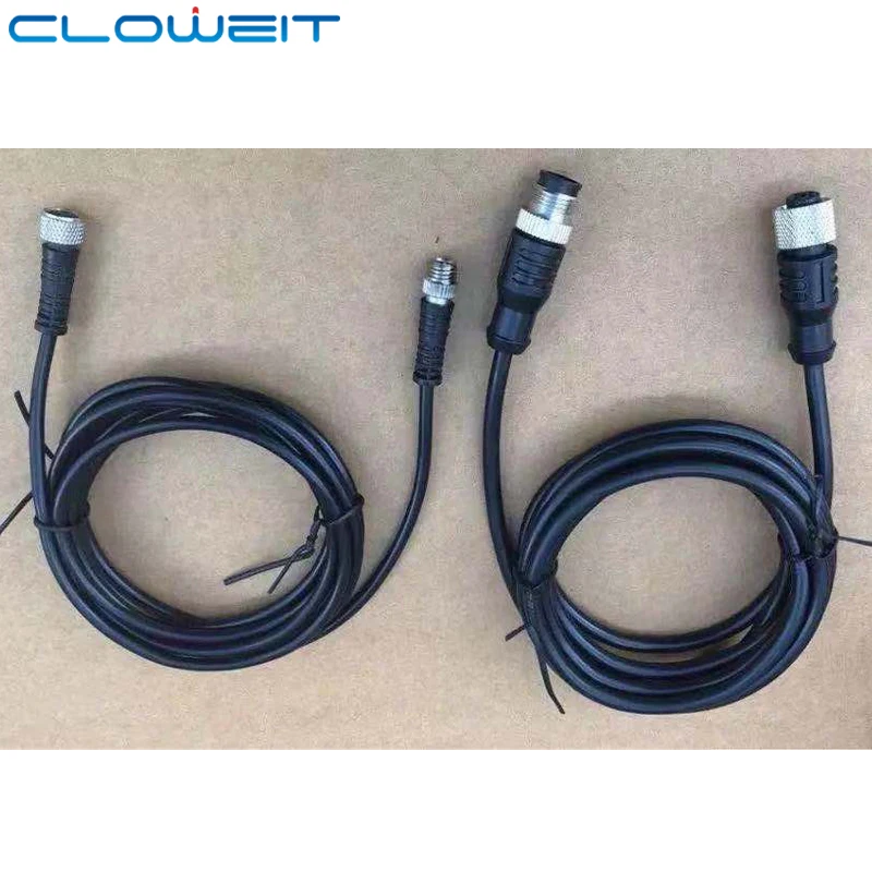 

Cloweit 5pcs M12 4 Pin 0.5m Two side plug-in PUR Quality Male Female Fast Connection Sensor Cable Connector