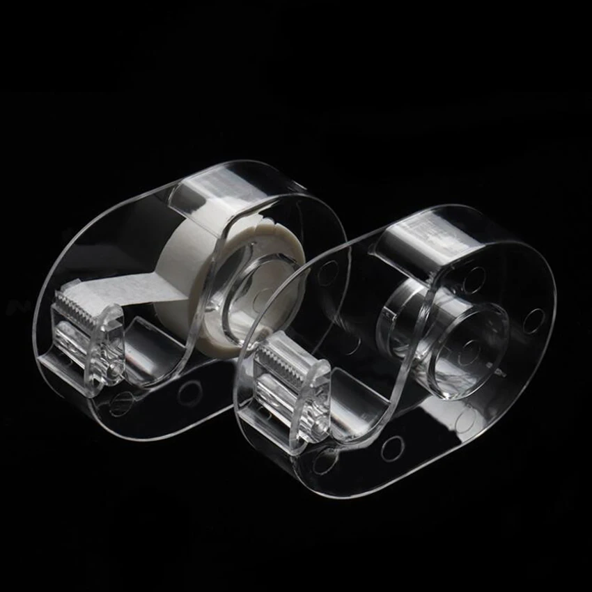 1Pc อะคริลิค Grafting Eyelash เครื่องตัดเทปโปร่งใสขนตาปลอมเทป,Grafting Eyelash Pad กาวเทป Cutter Holder