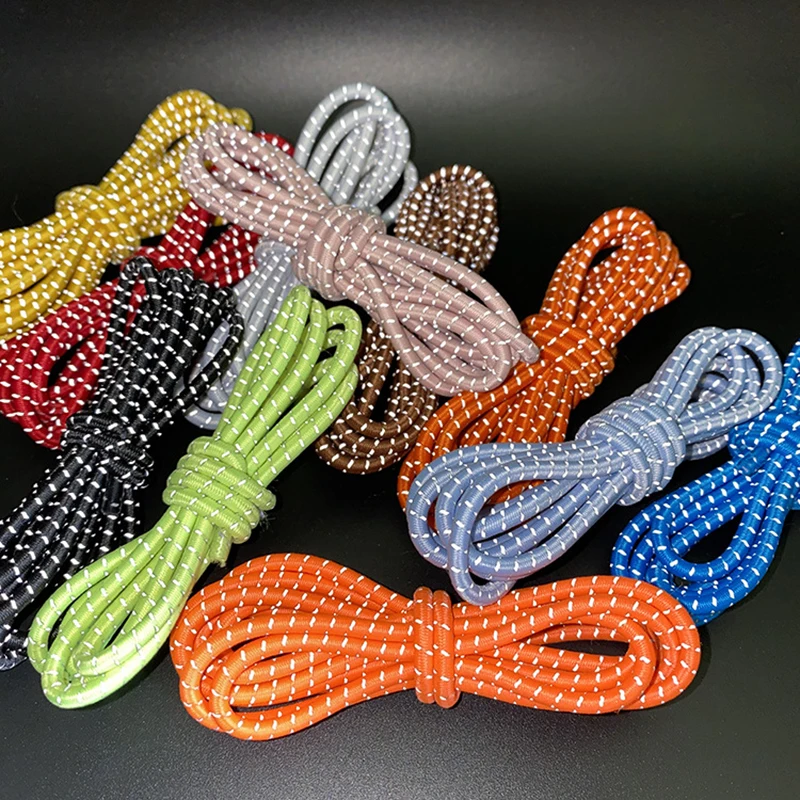 3mm Latex Reflective Elastic Rope Luminous Elastic Band For Mountaineering Backpack Decorative Belt DIY Garment Accessories