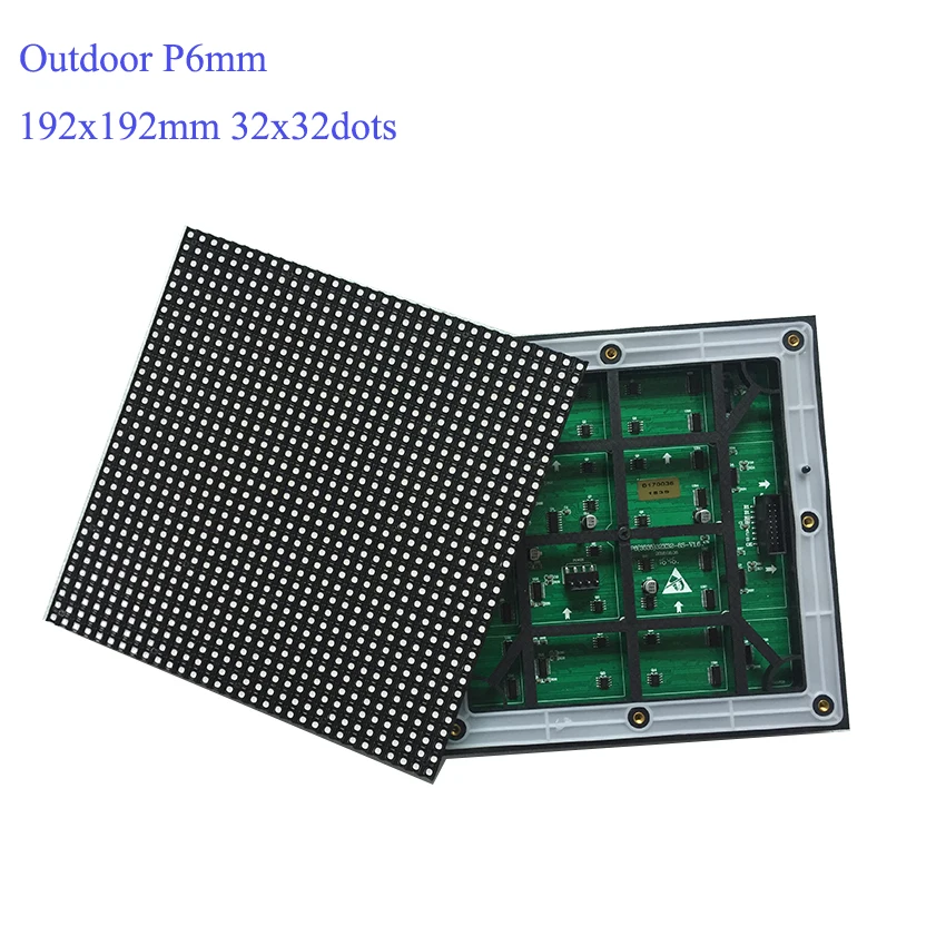 

P6 SMD3535 32*32 Pixels Waterproof Module 192*192mm Full Color Outdoor LED Display Screen 1/8S RGB For led Video Wall Panel