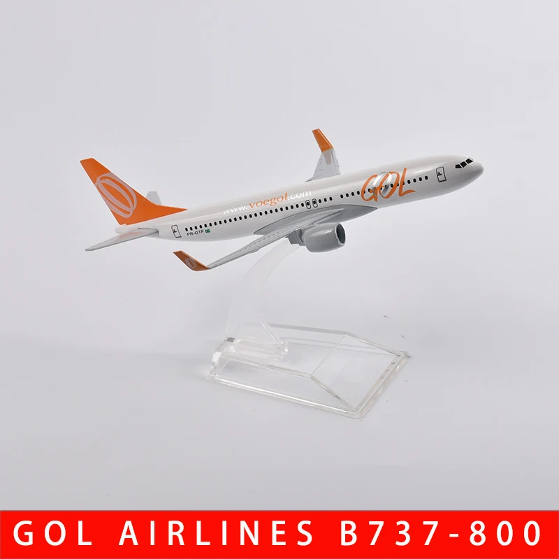 JASON TUTU 16cm Brazil GOL Airlines B737-800 Airplane Model Plane Model Aircraft Diecast Metal 1/400 Scale Planes Dropshipping