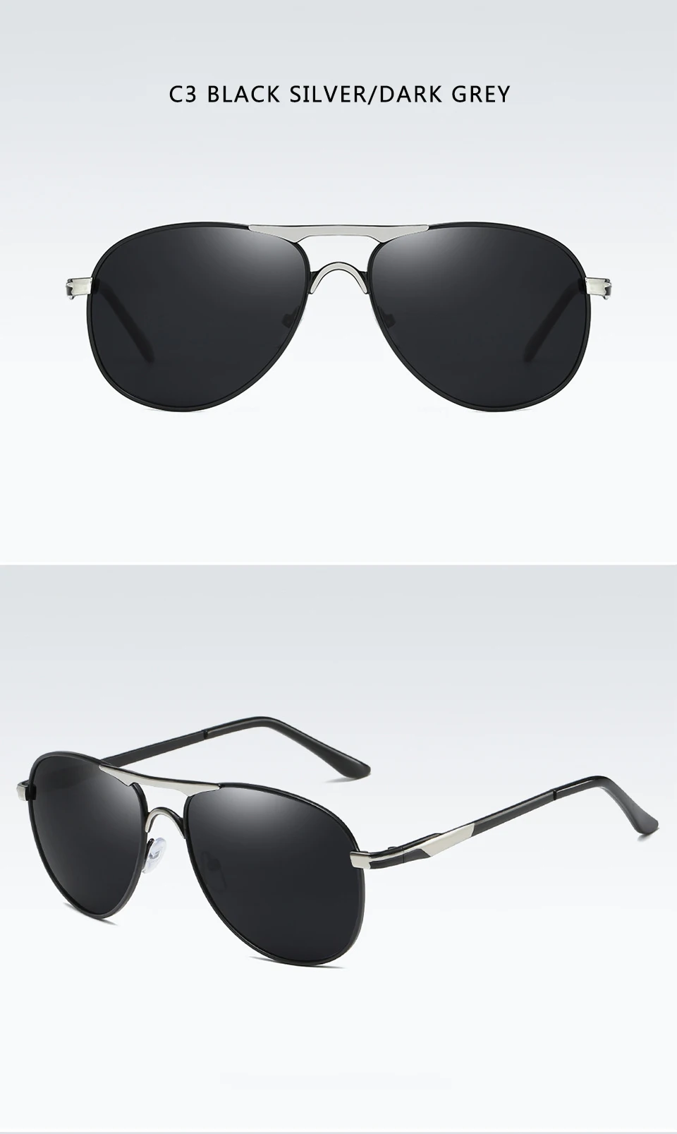 Männer Polarisierte Sonnenbrille Frauen Fahren Pilot Vintage Sonnenbrille Marke Designer Männlich Schwarz Sonnenbrille Für Mann Frauen UV400 – Detail 8