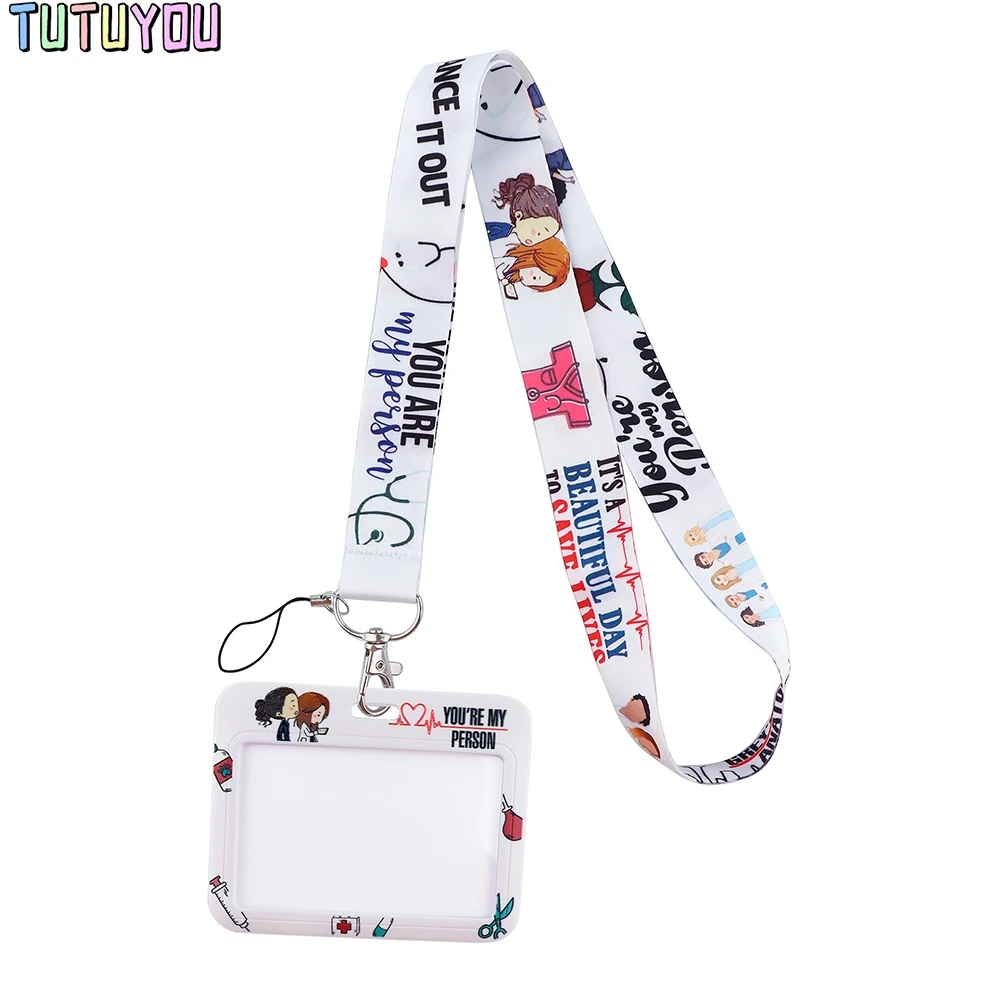 Correa para el cuello con temática de medicina, cordón para llaves, tarjeta de identificación, gimnasio, teléfono, insignia USB, soporte para Doctor