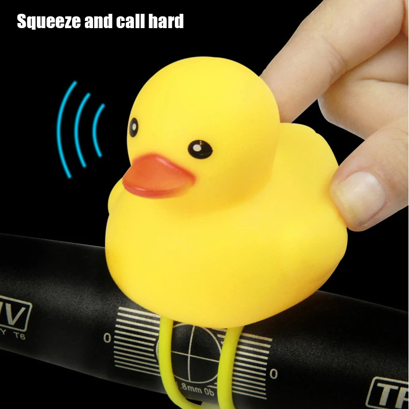 Road Mtb Duck Bike Bell Bicycle Duck Rubber With Helmet Ducky With Helmet Duck Cute Wind Motor In The Car Bike Accessories