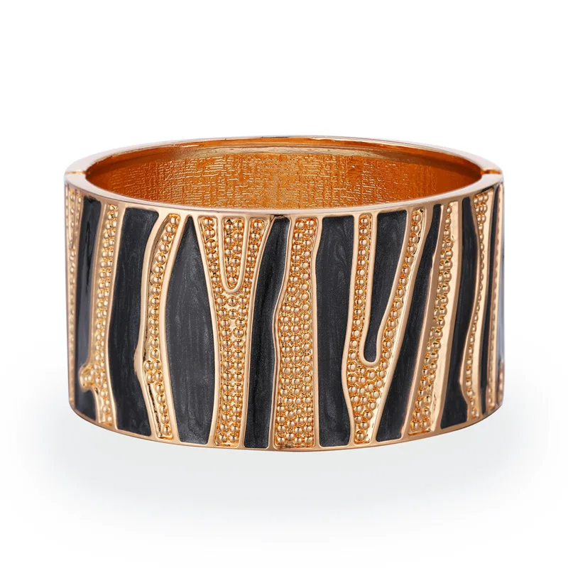 Fashion Bohemia Dripping Oil Metal Wide Bracelet for Women Charm bracelets femme Jewelry Valentine\'s Day Gifts