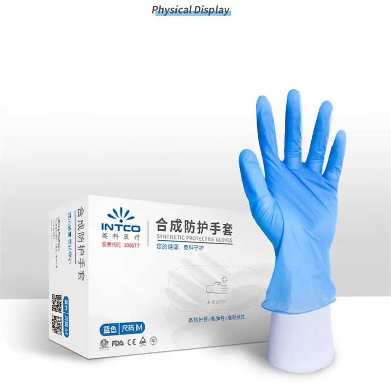 Nitrile Gloves Blue 100pcs/lot Food Grade Waterproof Allergy Free Disposable Work Safety Gloves Nitrile Gloves Mechanic