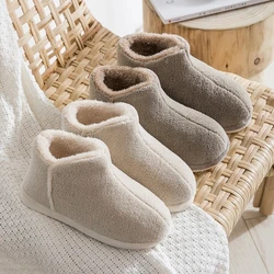 2023 Warm Plush Winter Shoes Women Men Indoor Slippers Anti-slip Soft Fur Lovers Home Floor Cotton Slipper Female House Shoes