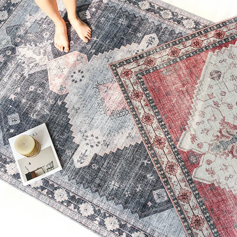Vintage American Rugs for Bedroom Decoration Morocco Livingroom Carpet Home Sofa Coffee Tables Floor Mat Decor Persian