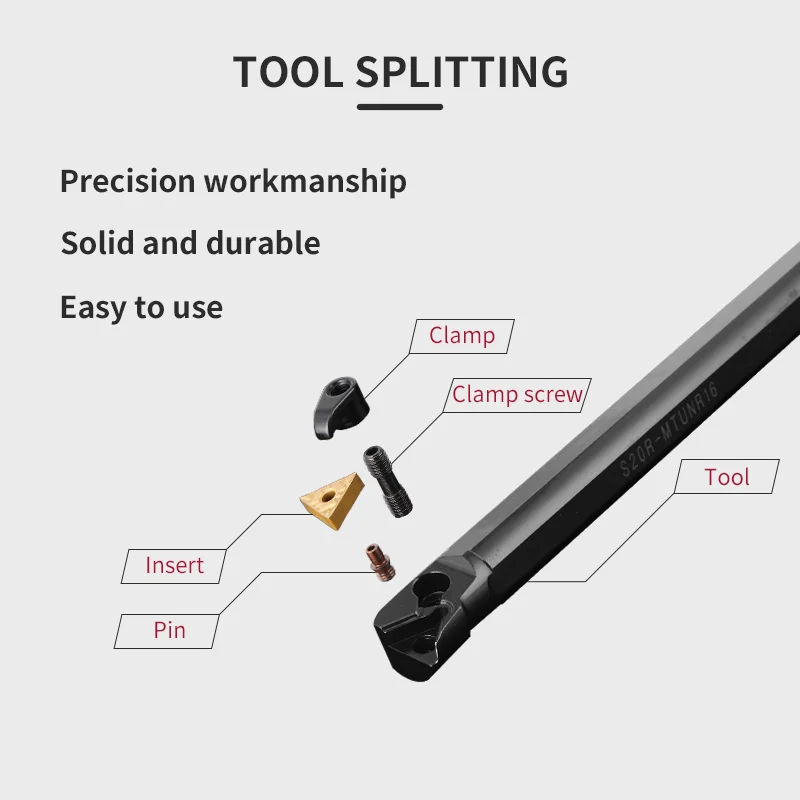 -MTUNR16R S16Q-MTUNR16R S32T-MTUNR16R Triangle insert TNMG16 93 deg internal chamfering turning tool rod CNc lathe tool