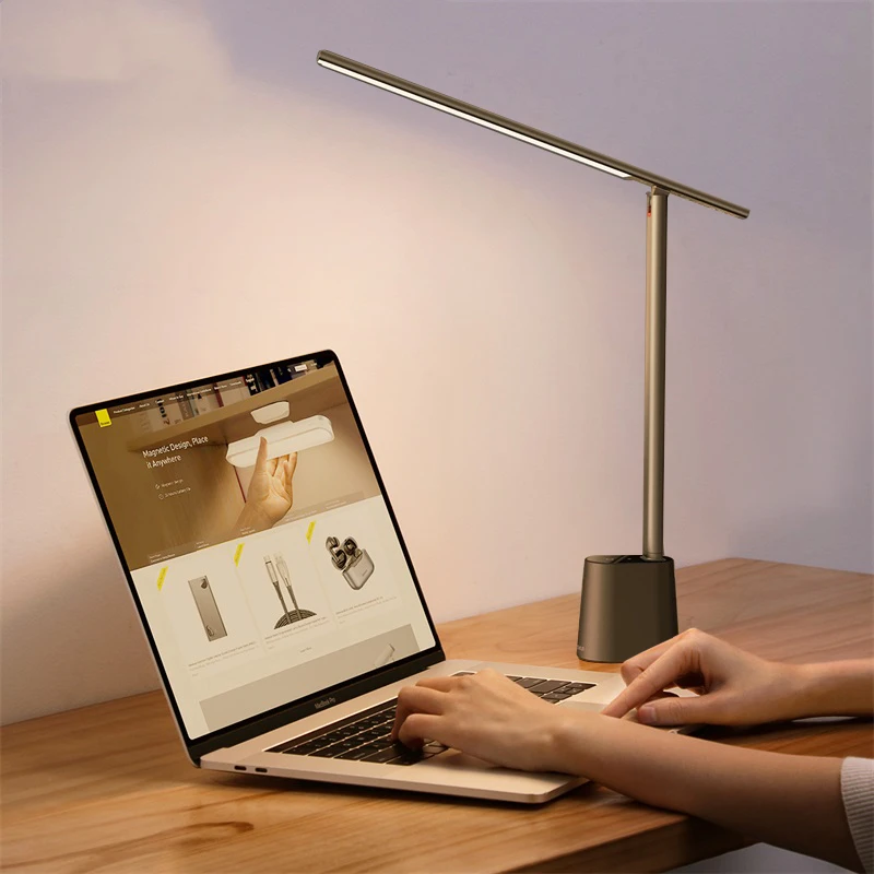 Lámpara de mesa LED brillante para dormitorio, lámpara de escritorio inteligente para oficina, lectura, estudio, trabajo, luz nocturna recargable, protección ocular, nueva