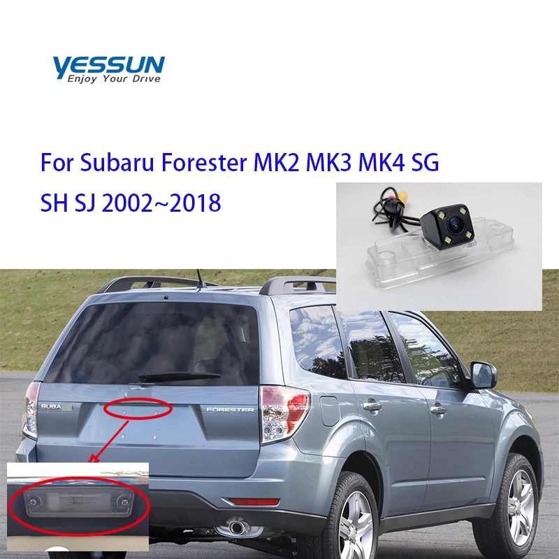 Para Subaru Forester MK2 MK3 MK4 SG SH SJ 2002 ~ 2018 cámara de visión trasera de coche cámara de marcha atrás de respaldo de estacionamiento