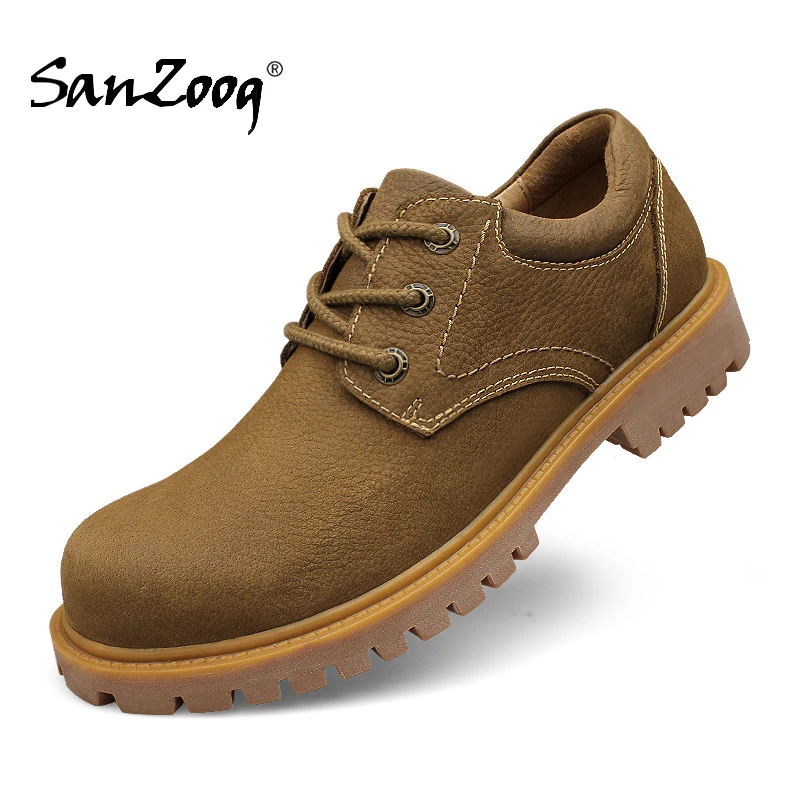 

Autumn Genuine Leather Non Slip Work Shoes Men Working Werkschoenen Casual Plus Size 48 49