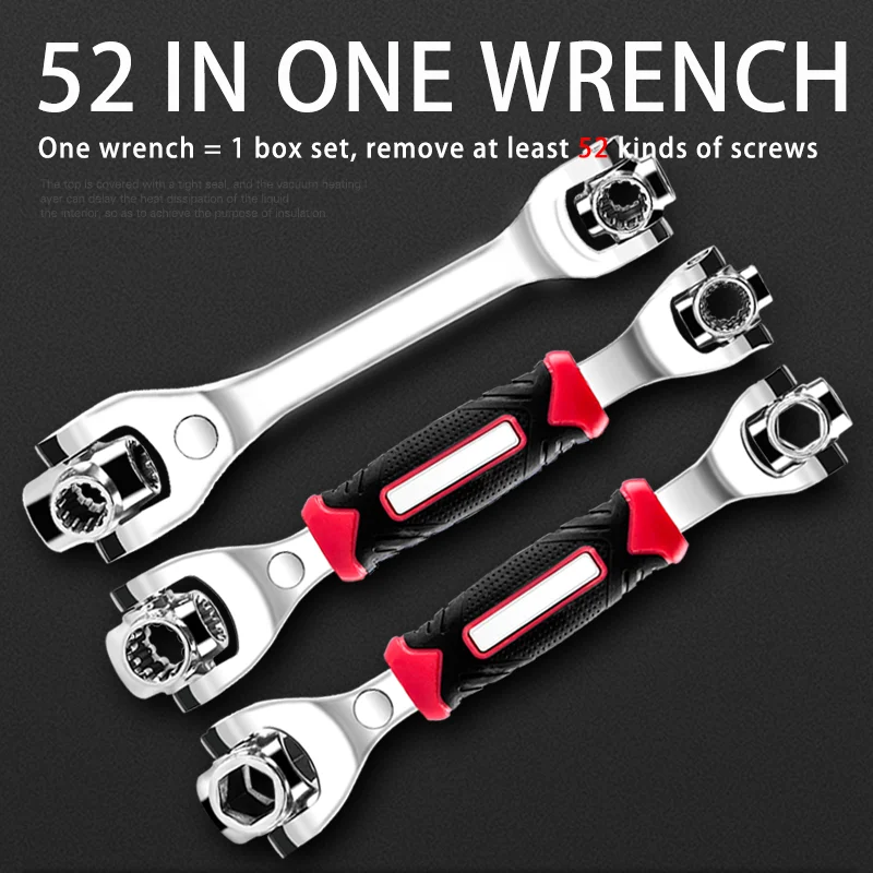 360 Degree Multipurpose Tiger Wrench 8 in 1 Tools Socket Works Universal Ratchet Spline Bolts Torx Sleeve Rotation Hand Tools