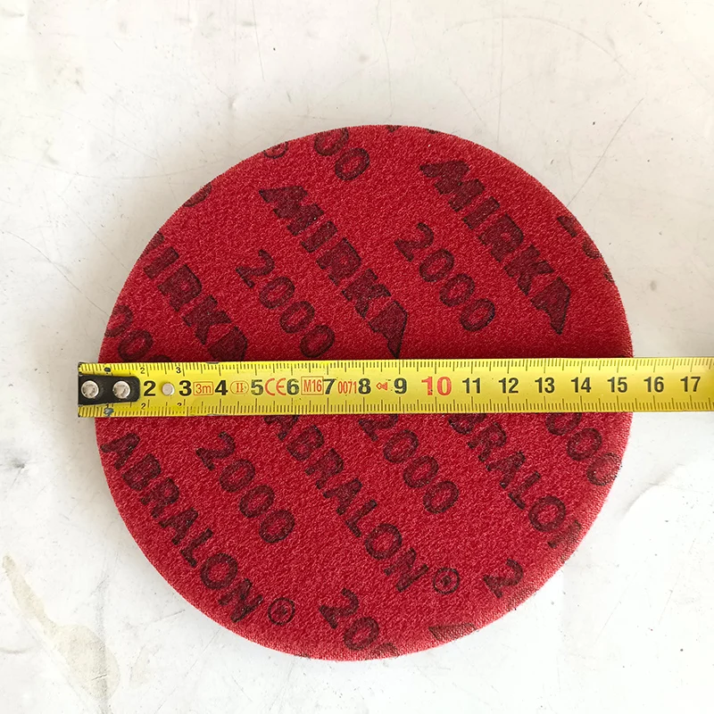 6 pollici 150mm spugna bagnata asciutta carta vetrata disco posteriore velluto 3000/5000 grana utensili abrasivi per la macinazione di carta vetrata mirka