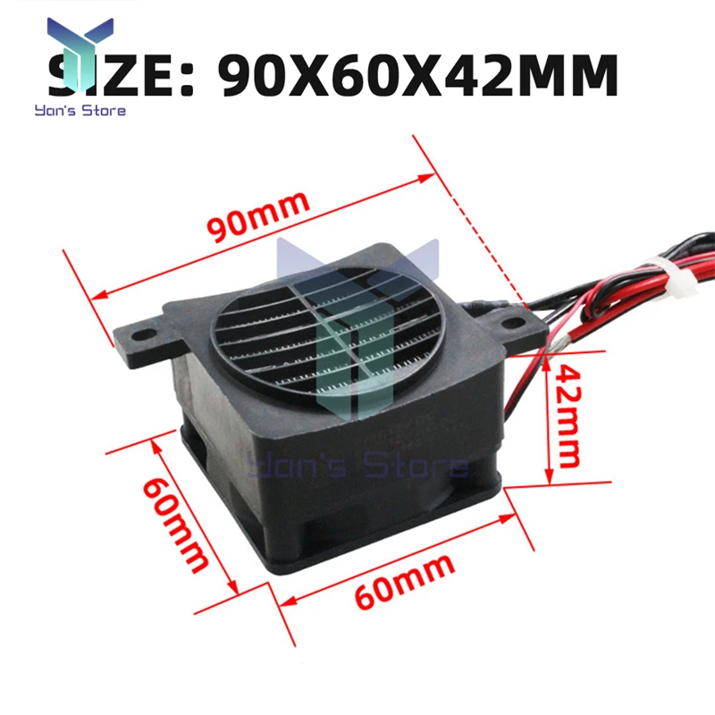 DC 12V120W 12V100W 24V200W ventilatore a cinghia conduttiva PTC foglio di riscaldamento riscaldatore ad aria a temperatura costante riscaldatore in