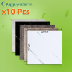 =(K)=10pcs PVC Imitation Marble Floor Stickers Self-adhesive Wall Stickers Waterproof Bathroom Home Decoration Decals 30*30cm