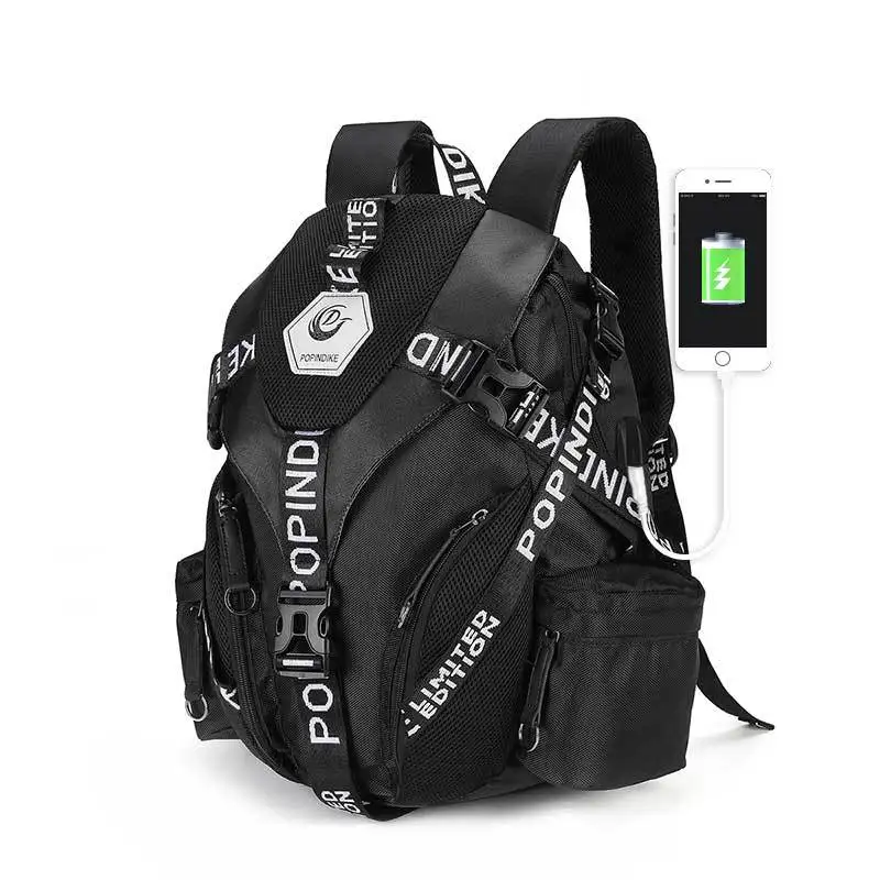 USB Charging Men Backpack New Waterproof Schoolbag For Middle School Students Casual Print Travel Bag Laptop Rucksack